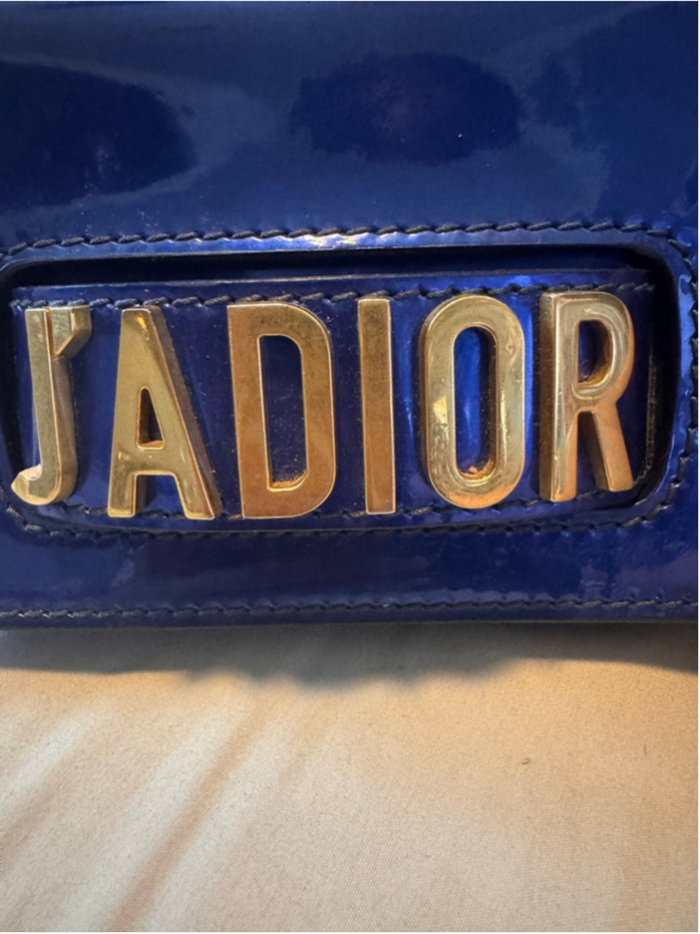 Women's Christian Dior Blue Patent Leather J'ADIOR Crossbody Bag One Size - Picture 12 of 14